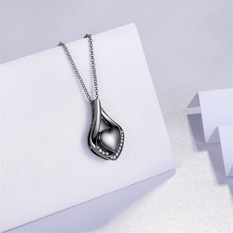 Cremation Jewelry 925 Sterling Silver Teardrop Urn Necklace For Ashes Heart Shape Memorial Keepsake Pendant For Ashes - Image 18