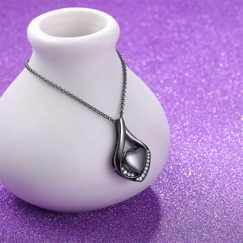 Cremation Jewelry 925 Sterling Silver Teardrop Urn Necklace For Ashes Heart Shape Memorial Keepsake Pendant For Ashes - Image 20