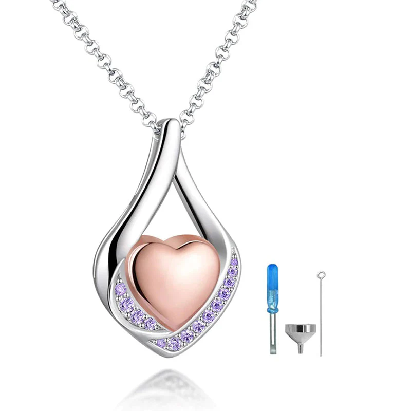 Cremation Jewelry 925 Sterling Silver Teardrop Urn Necklace For Ashes Heart Shape Memorial Keepsake Pendant For Ashes - Image 24
