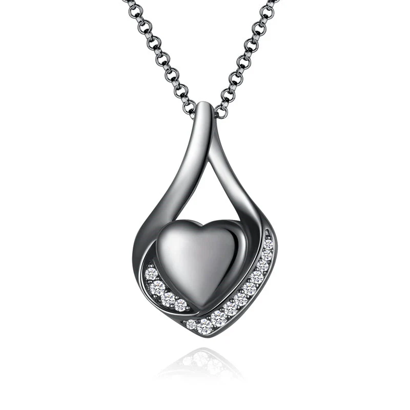 Cremation Jewelry 925 Sterling Silver Teardrop Urn Necklace For Ashes Heart Shape Memorial Keepsake Pendant For Ashes - Image 27