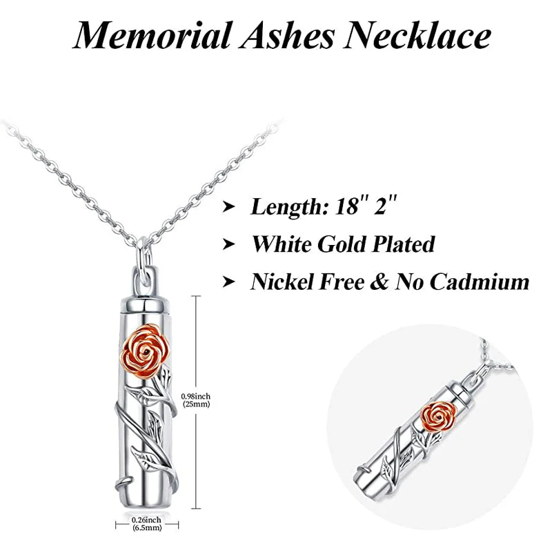 Cremation Jewelry Sterling Silver Sunflower Rose Daisy Flower Urn Necklace for Ashes Memorial Keepsake Jewelry for Women Friends - Image 10
