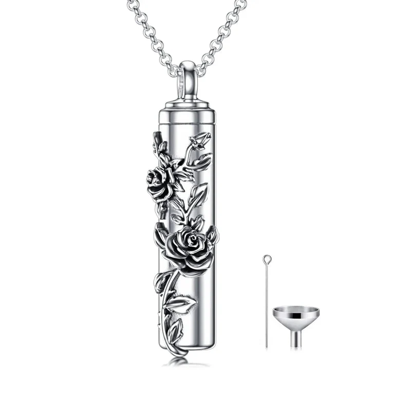 Cremation Jewelry Sterling Silver Sunflower Rose Daisy Flower Urn Necklace for Ashes Memorial Keepsake Jewelry for Women Friends - Image 11
