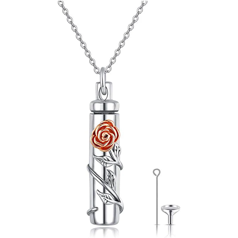 Cremation Jewelry Sterling Silver Sunflower Rose Daisy Flower Urn Necklace for Ashes Memorial Keepsake Jewelry for Women Friends - Image 6