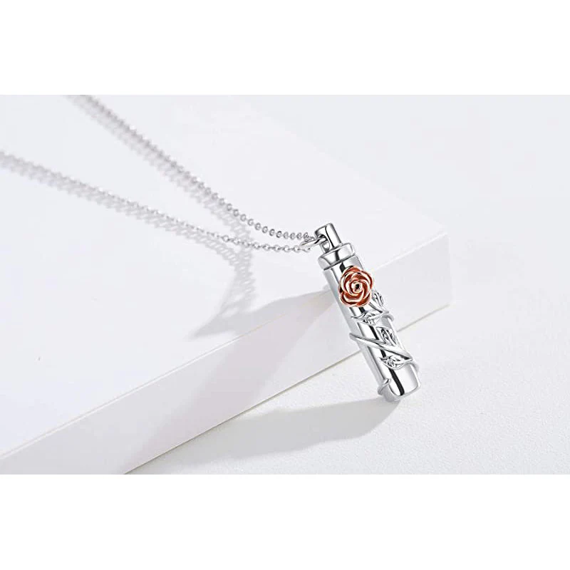 Cremation Jewelry Sterling Silver Sunflower Rose Daisy Flower Urn Necklace for Ashes Memorial Keepsake Jewelry for Women Friends - Image 7