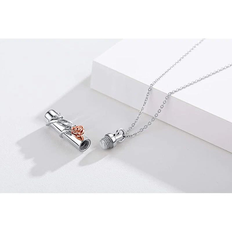 Cremation Jewelry Sterling Silver Sunflower Rose Daisy Flower Urn Necklace for Ashes Memorial Keepsake Jewelry for Women Friends - Image 9