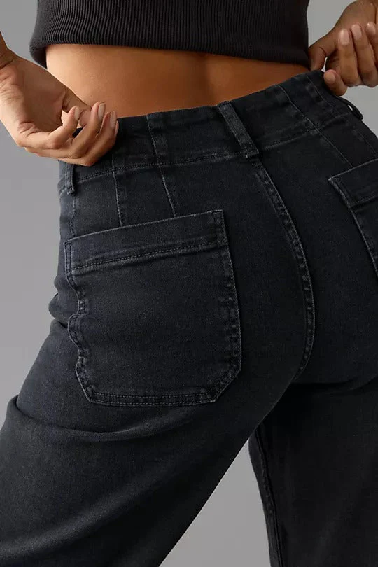 Tummy Control Cropped Wide-Leg Jeans(BUY 2 FREE SHIPPING) - Image 16