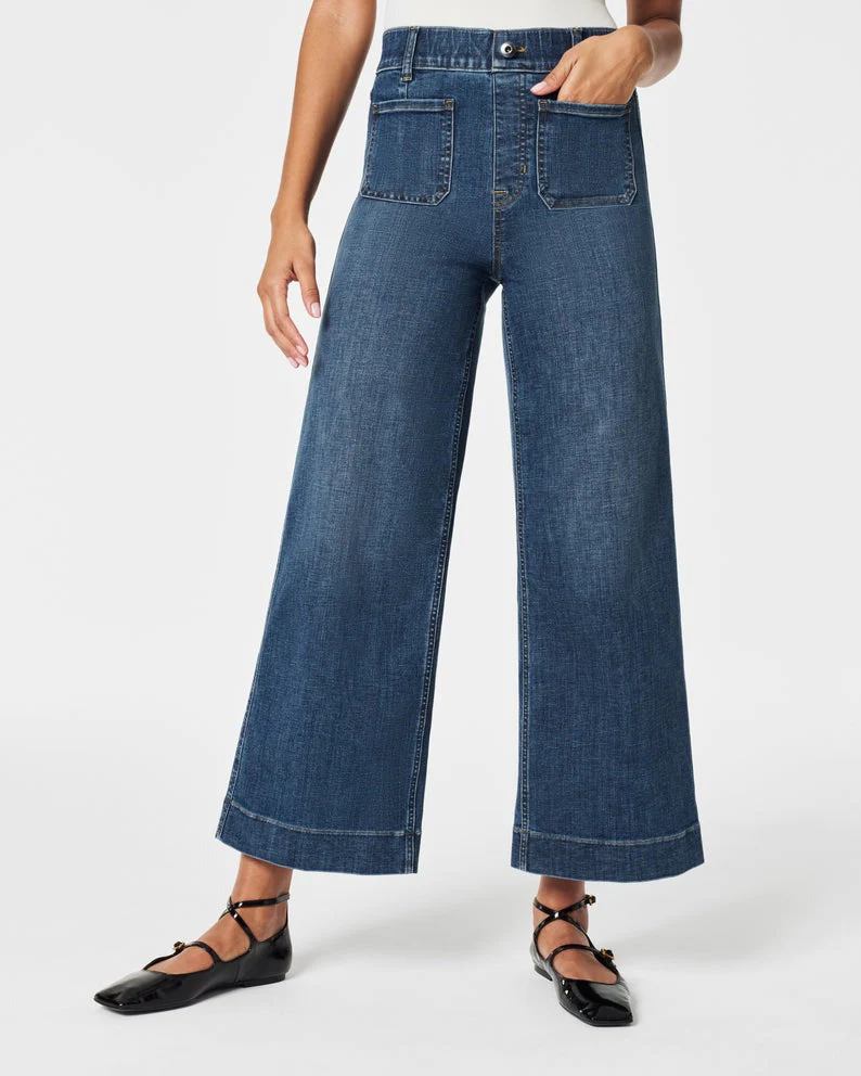 Tummy Control Cropped Wide-Leg Jeans(BUY 2 FREE SHIPPING) - Image 3