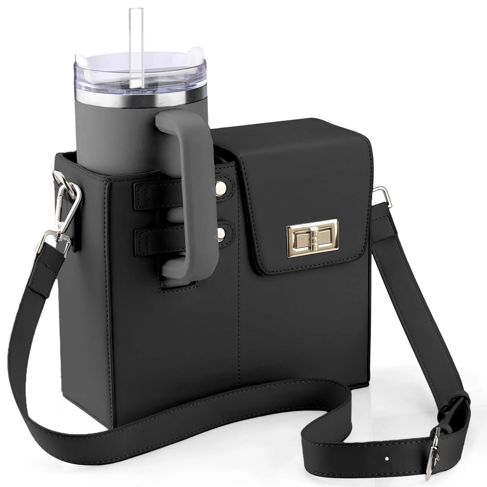 Crossbody Bag with Sports Water Bottle Holder For Women - Image 10