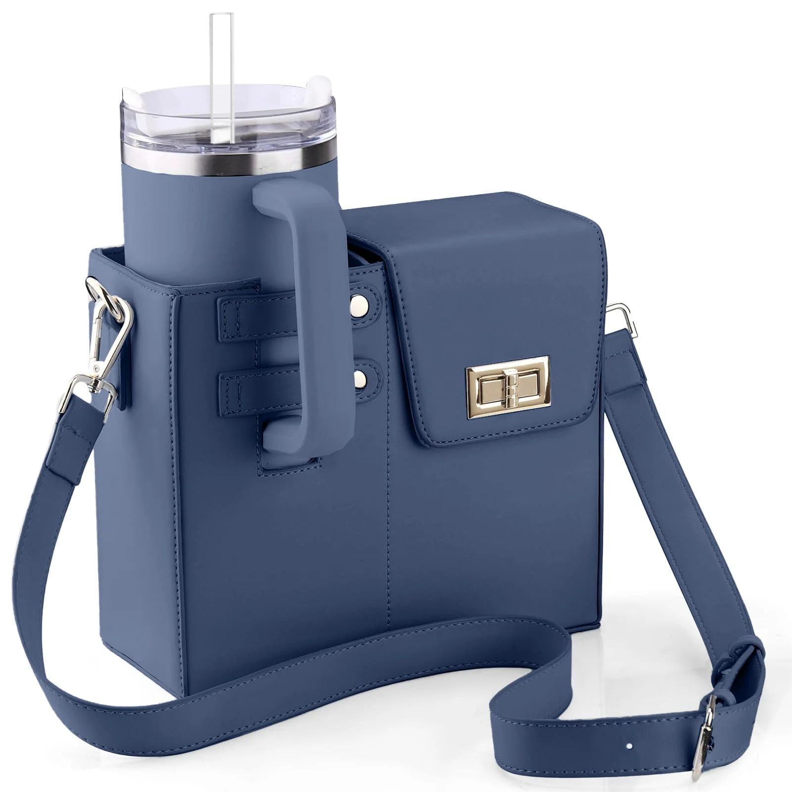 Crossbody Bag with Sports Water Bottle Holder For Women - Image 11