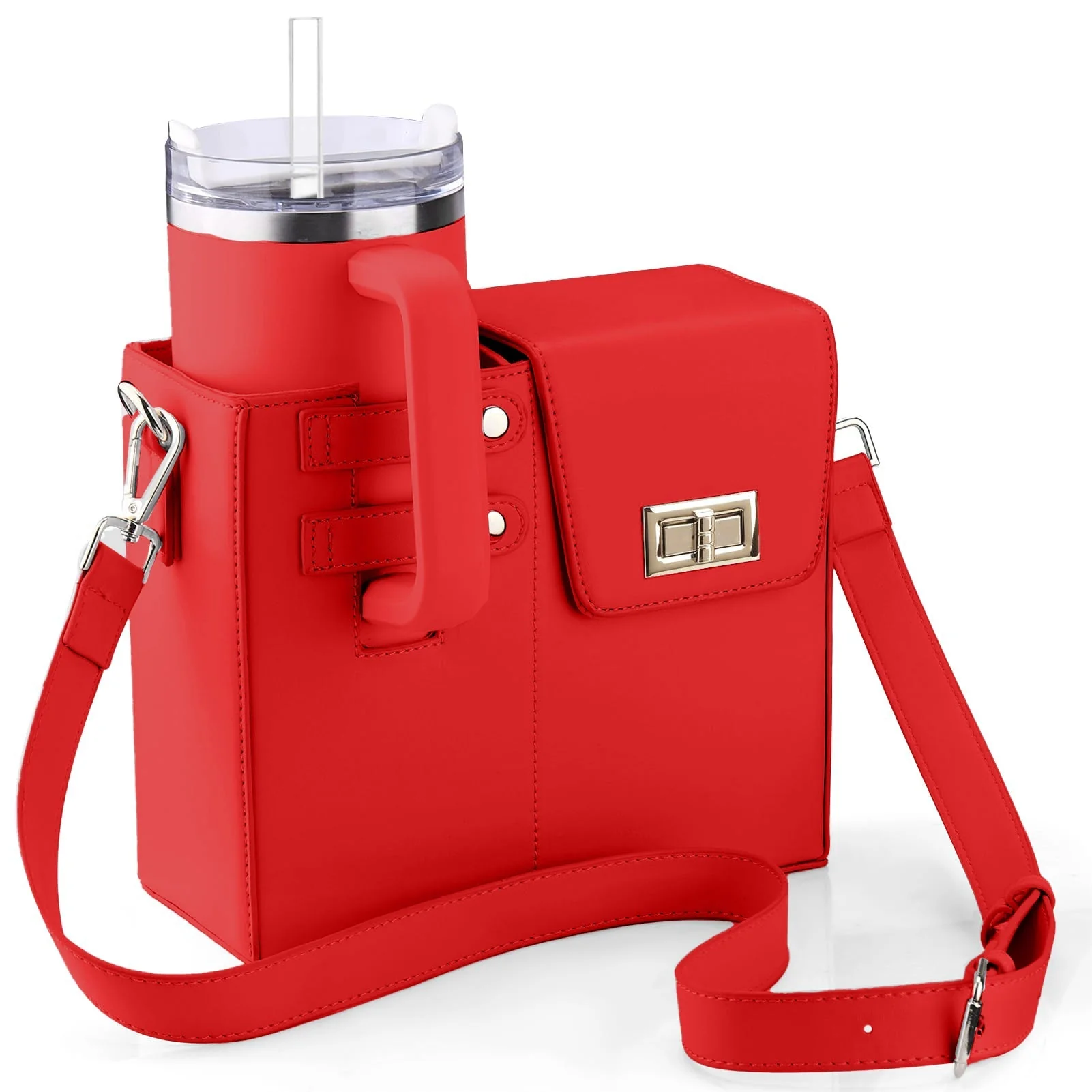 Crossbody Bag with Sports Water Bottle Holder For Women - Image 14