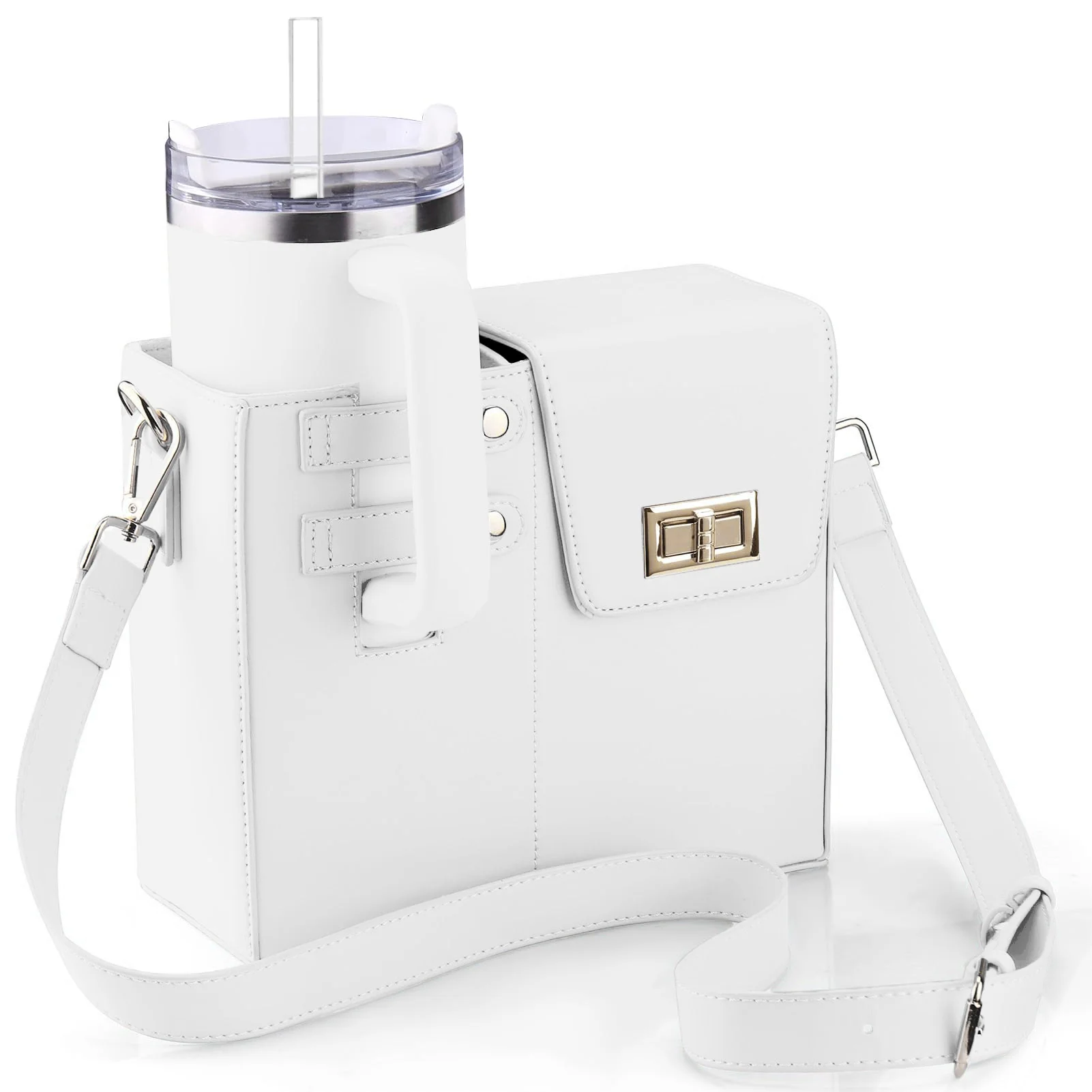 Crossbody Bag with Sports Water Bottle Holder For Women - Image 15