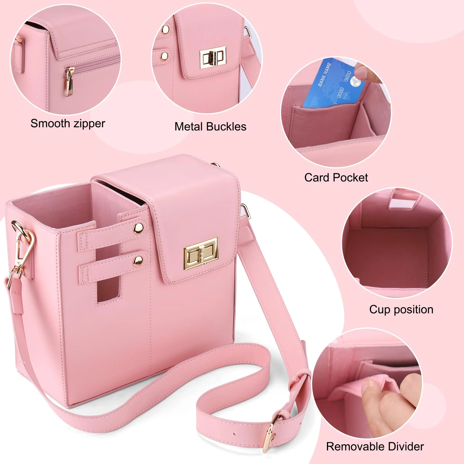 Crossbody Bag with Sports Water Bottle Holder For Women - Image 2