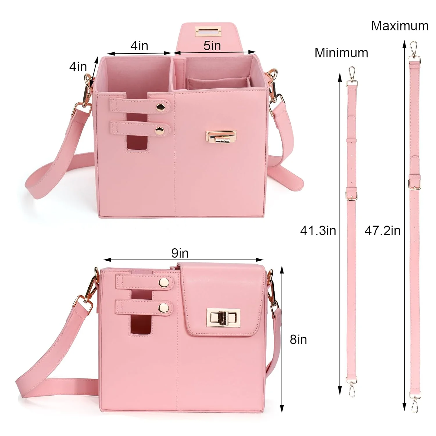 Crossbody Bag with Sports Water Bottle Holder For Women - Image 6