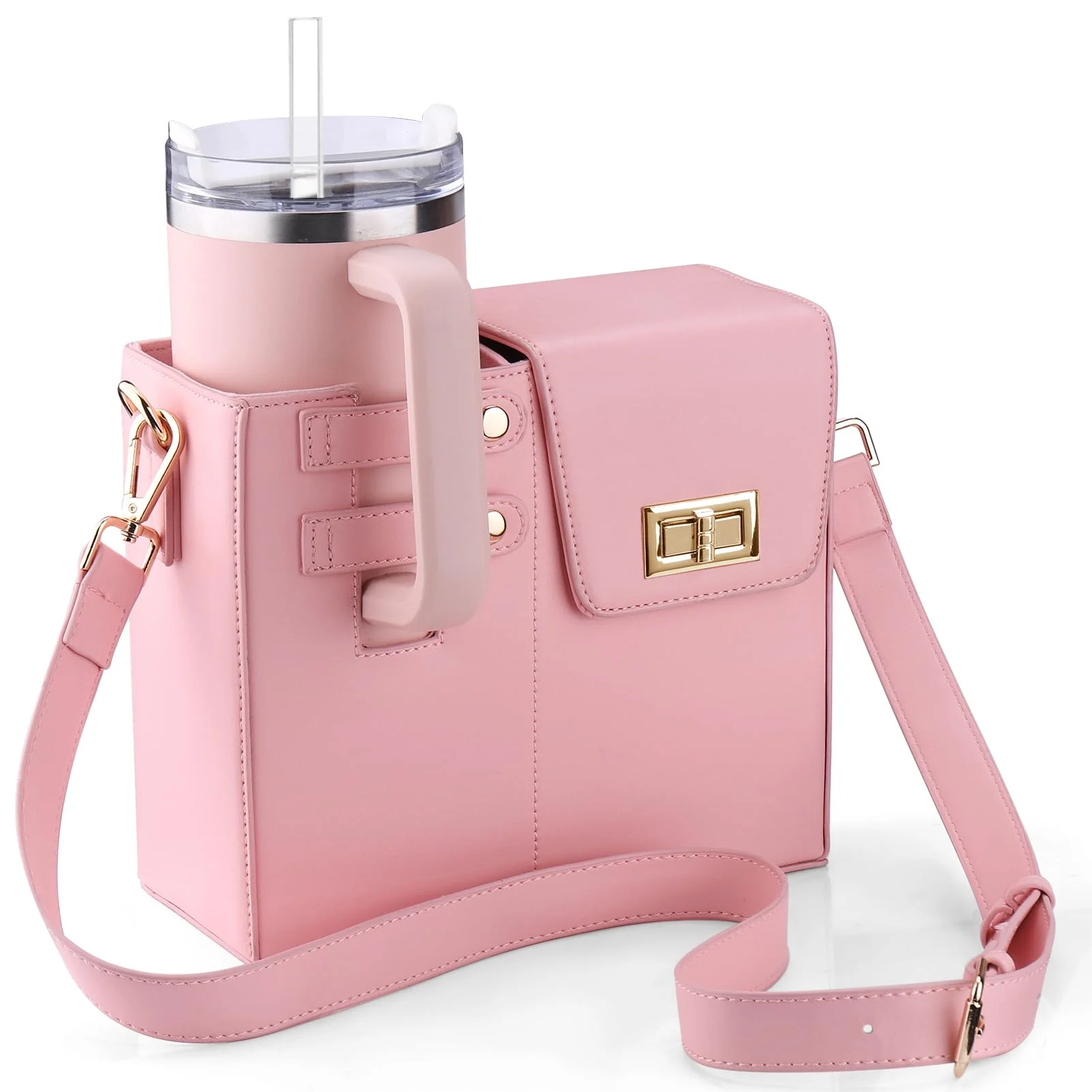 Crossbody Bag with Sports Water Bottle Holder For Women - Image 8