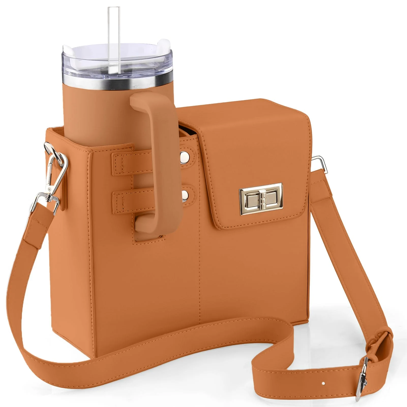 Crossbody Bag with Sports Water Bottle Holder For Women - Image 9