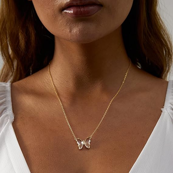 Crystal Butterfly Necklace-BUY 1 GET 1 FREE - Image 3