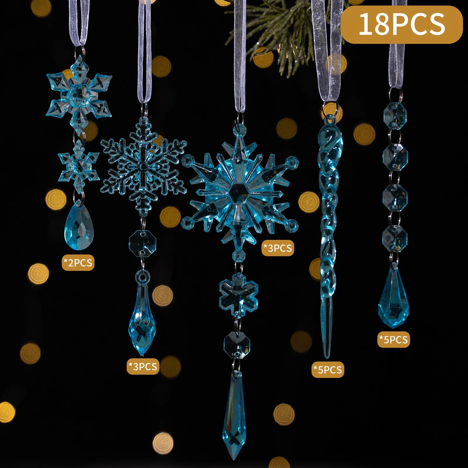 🎄Crystal Snowflake Ornaments For Christmas Tree - Image 13