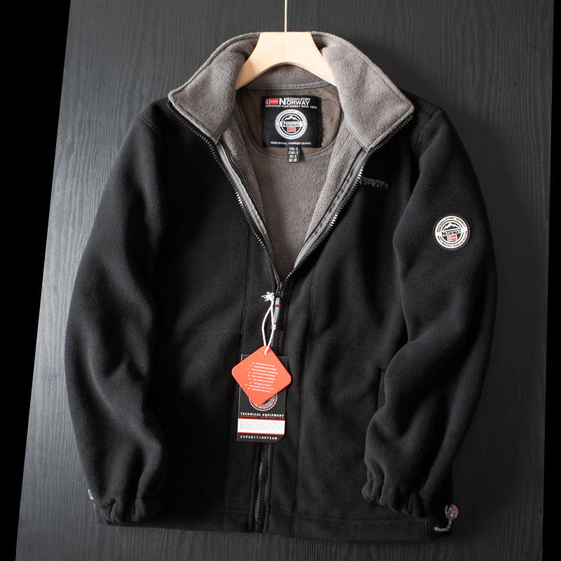 Men’s Double-Layer Fleece Hooded Jacket (Free Shipping) - Image 9