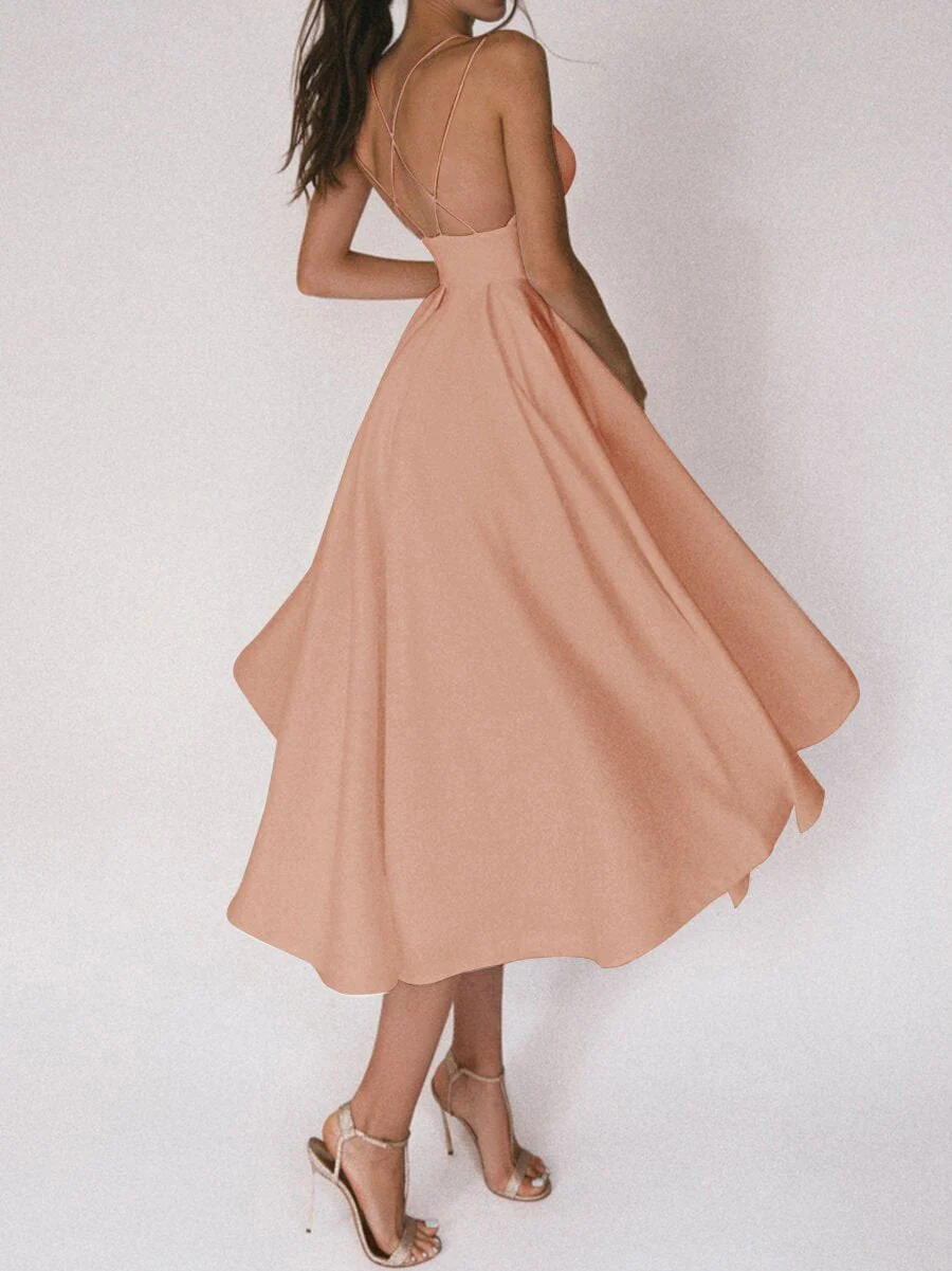 Elegant strappy V-neck dress - Image 10