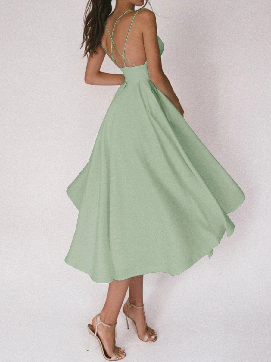 Elegant strappy V-neck dress - Image 12