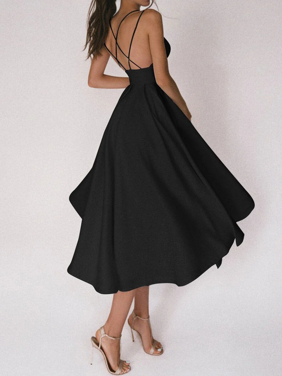 Elegant strappy V-neck dress - Image 6