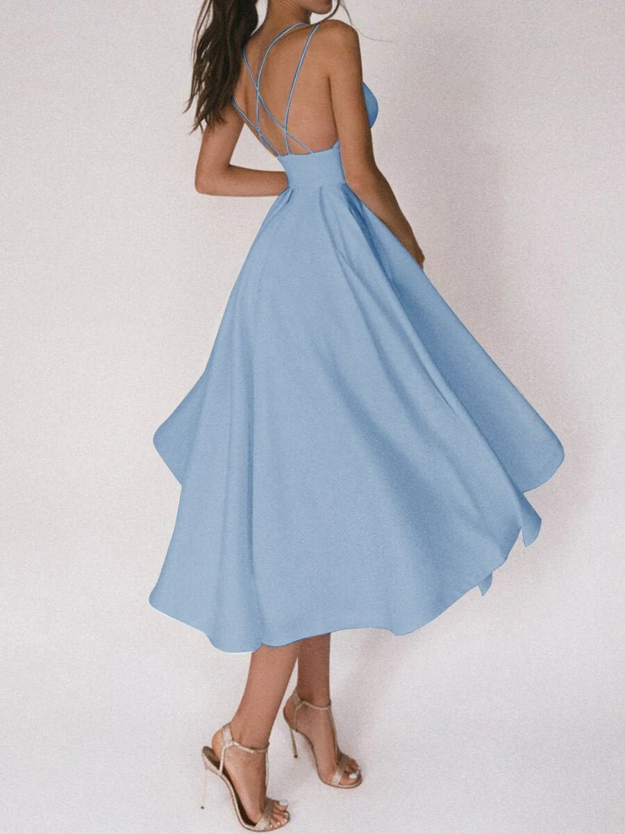 Elegant strappy V-neck dress - Image 8