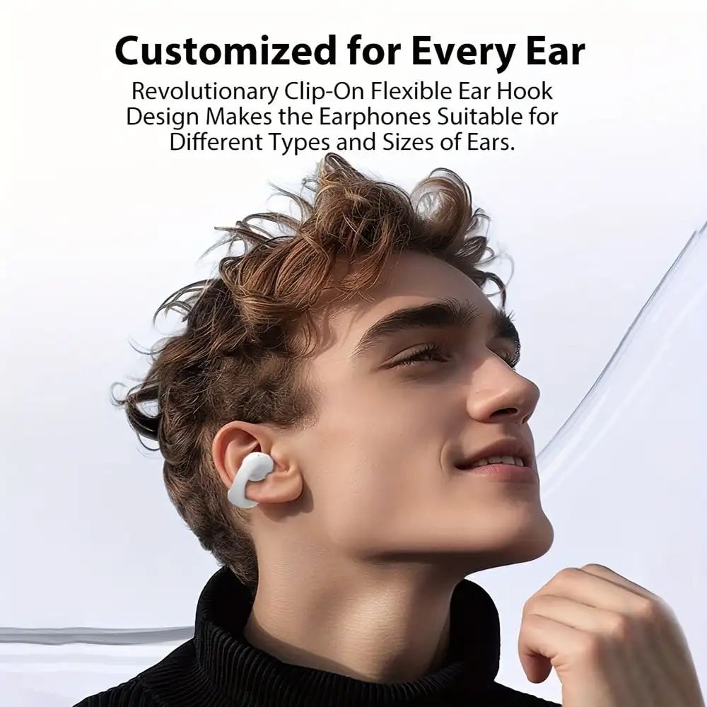 Ear Clip Bluetooth Headphones With Touch Screen - Image 11