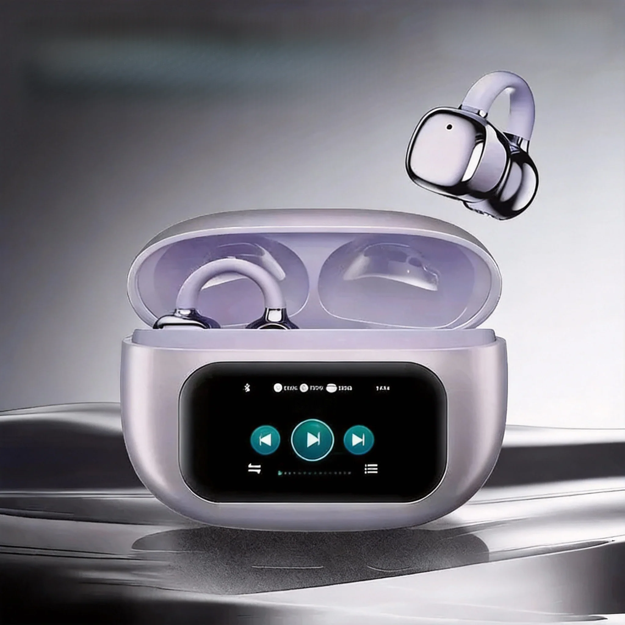Ear Clip Bluetooth Headphones With Touch Screen - Image 3