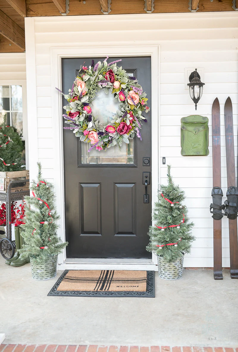 Farmhouse Peony Lamb’s Ear Wreath - Image 5
