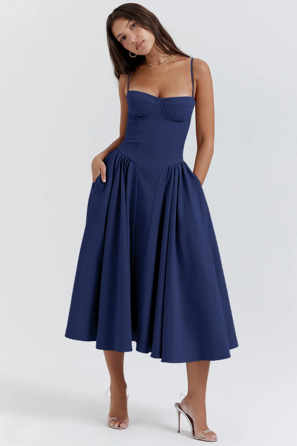 Elegant Solid Color Slip Dress - Image 11