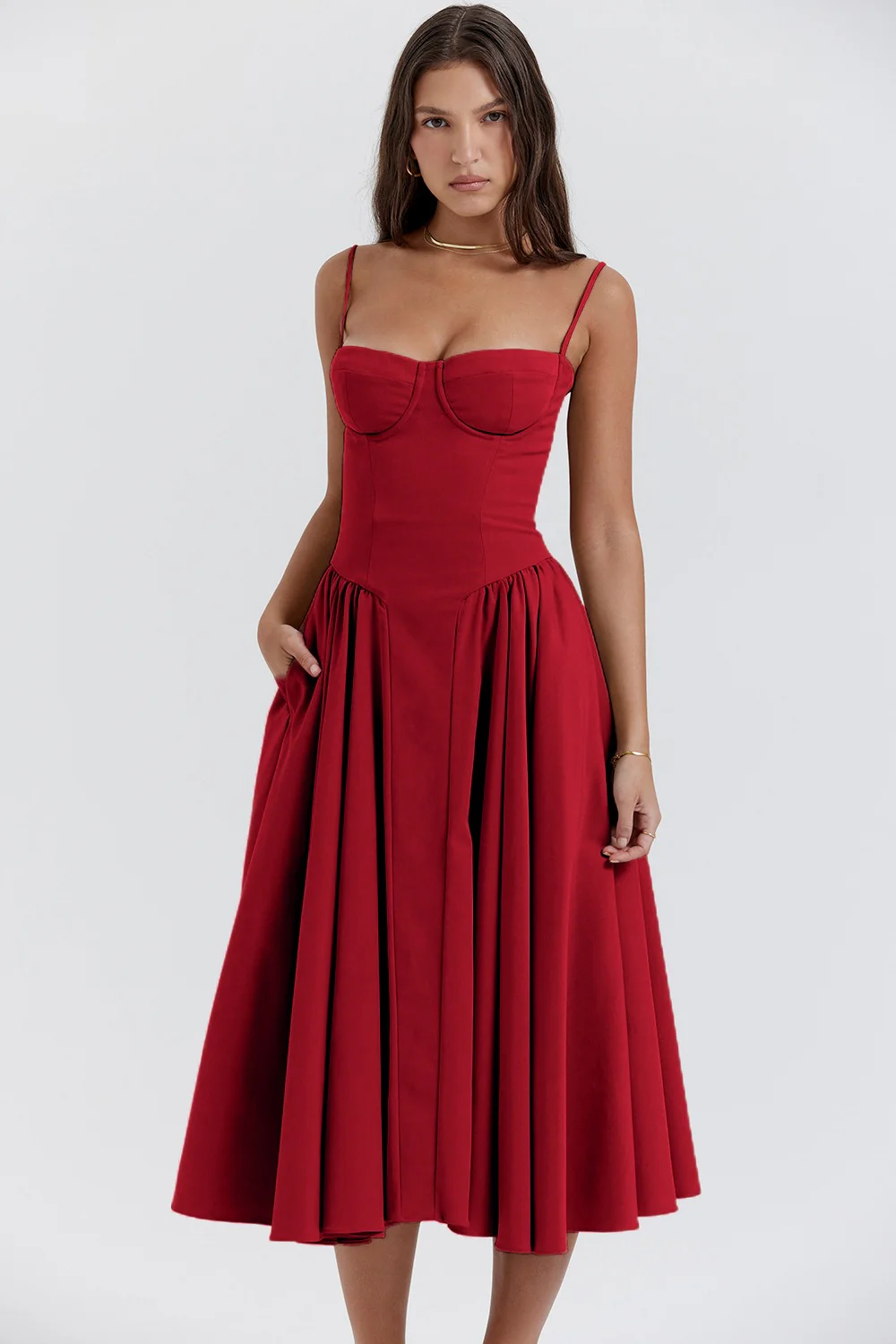 Elegant Solid Color Slip Dress - Image 12