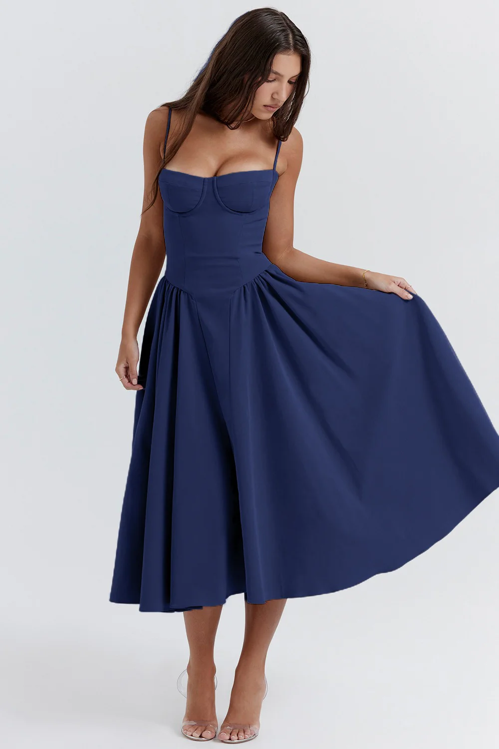 Elegant Solid Color Slip Dress - Image 4