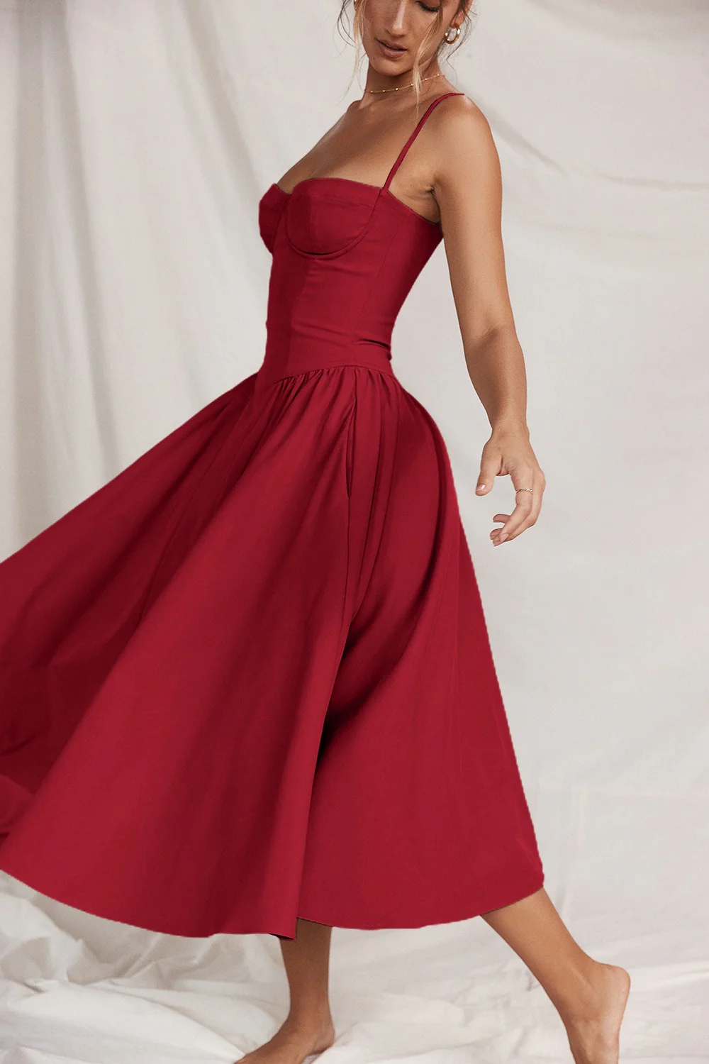 Elegant Solid Color Slip Dress - Image 7