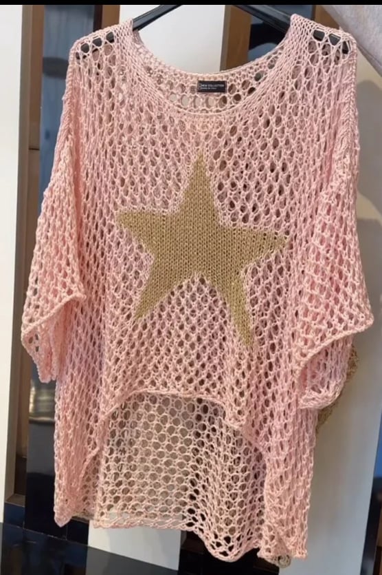 Five-Star Round Neck Hollow Crochet Tops (Buy 2 Free Shipping) - Image 2