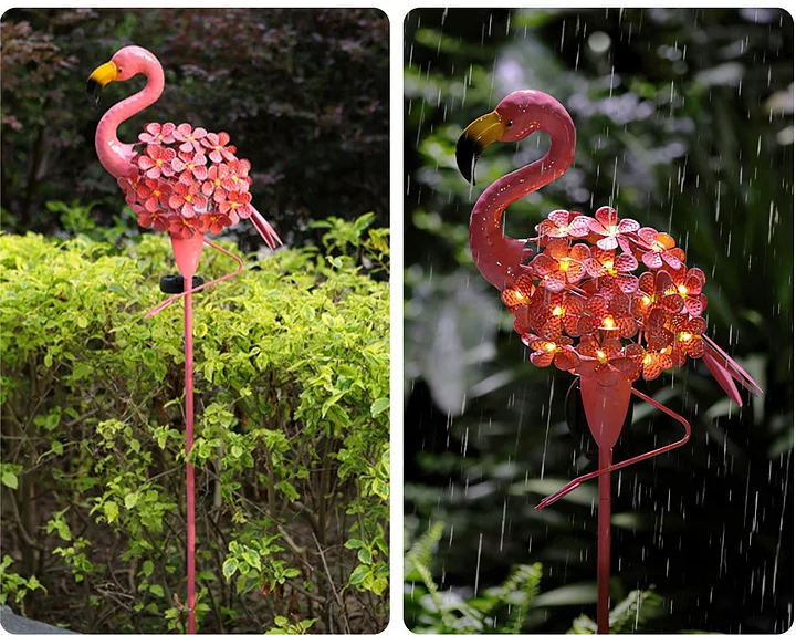 Flamingo Solar Light Metal Art - Image 6