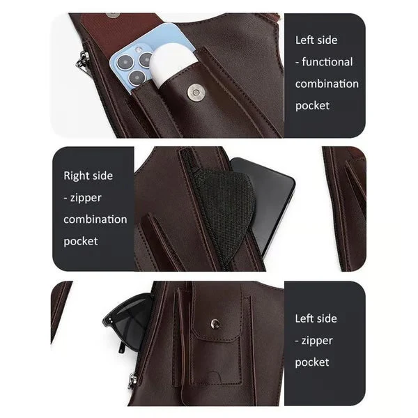 🏆Flash Sale⚡ 50K+ SOLD!🐂Premium Leather Adjustable Underarm Shoulder Bag for Men & Women - Image 4