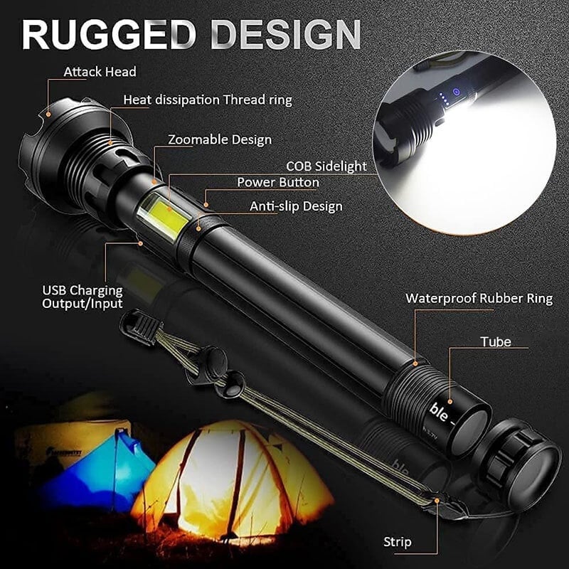 LED Rechargeable Tactical Laser Flashlight - Image 5