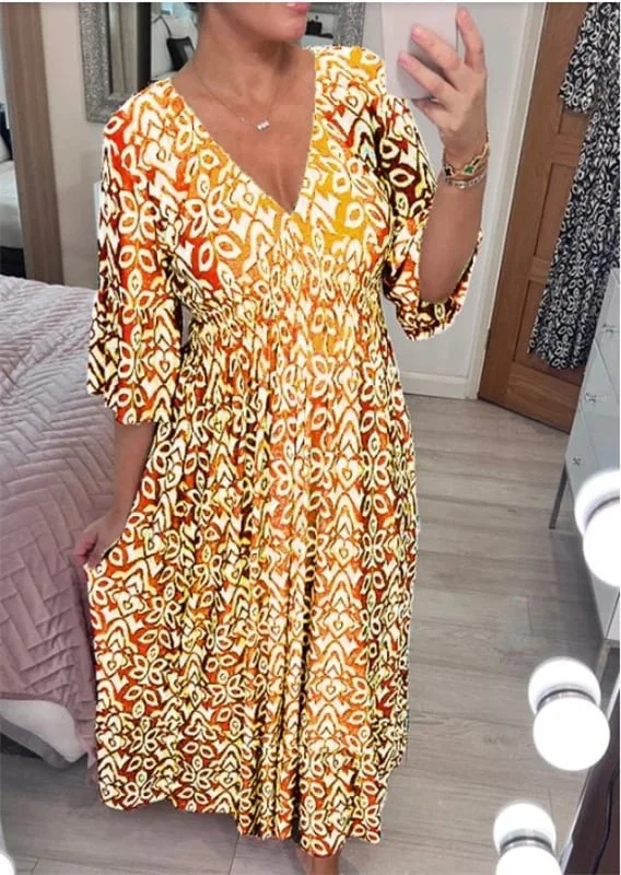 V-neck floral dress - Image 5