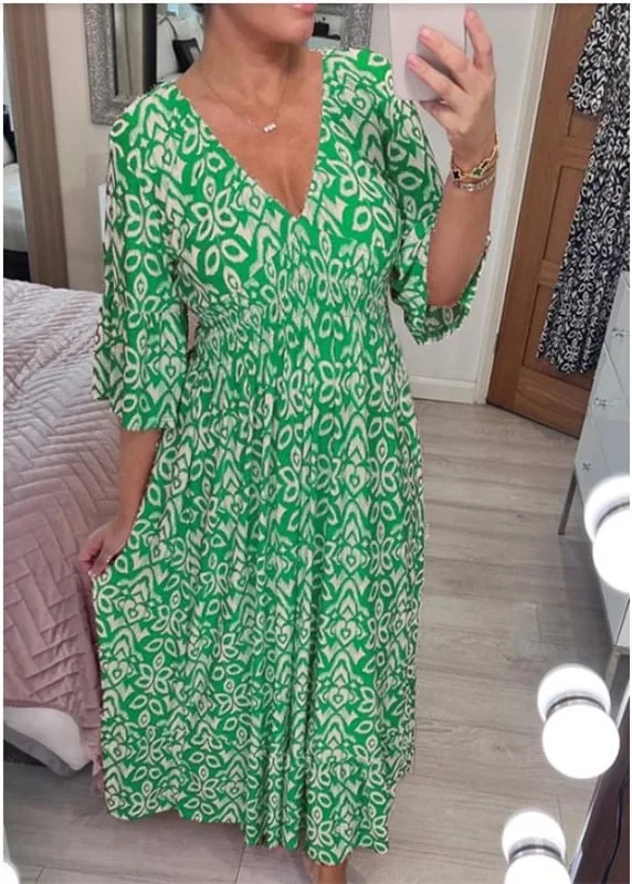 V-neck floral dress - Image 6