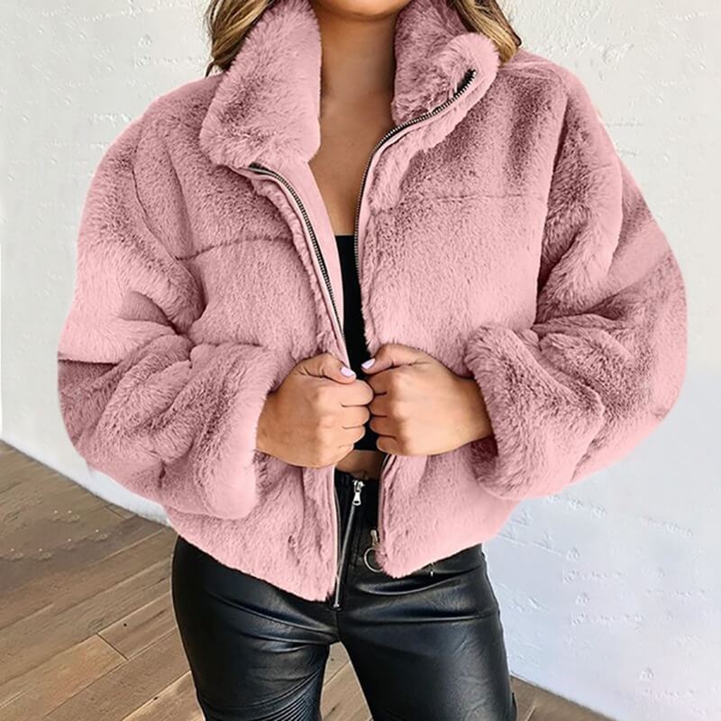 Winter warm fluffy cashmere jacket - Image 6