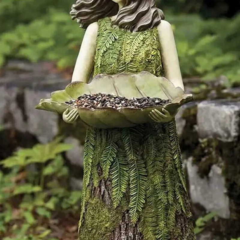 (Purchase 2 free birds 1) Forest Girl Bird Feeder - Bird Feeder Fairy Statue - Image 10