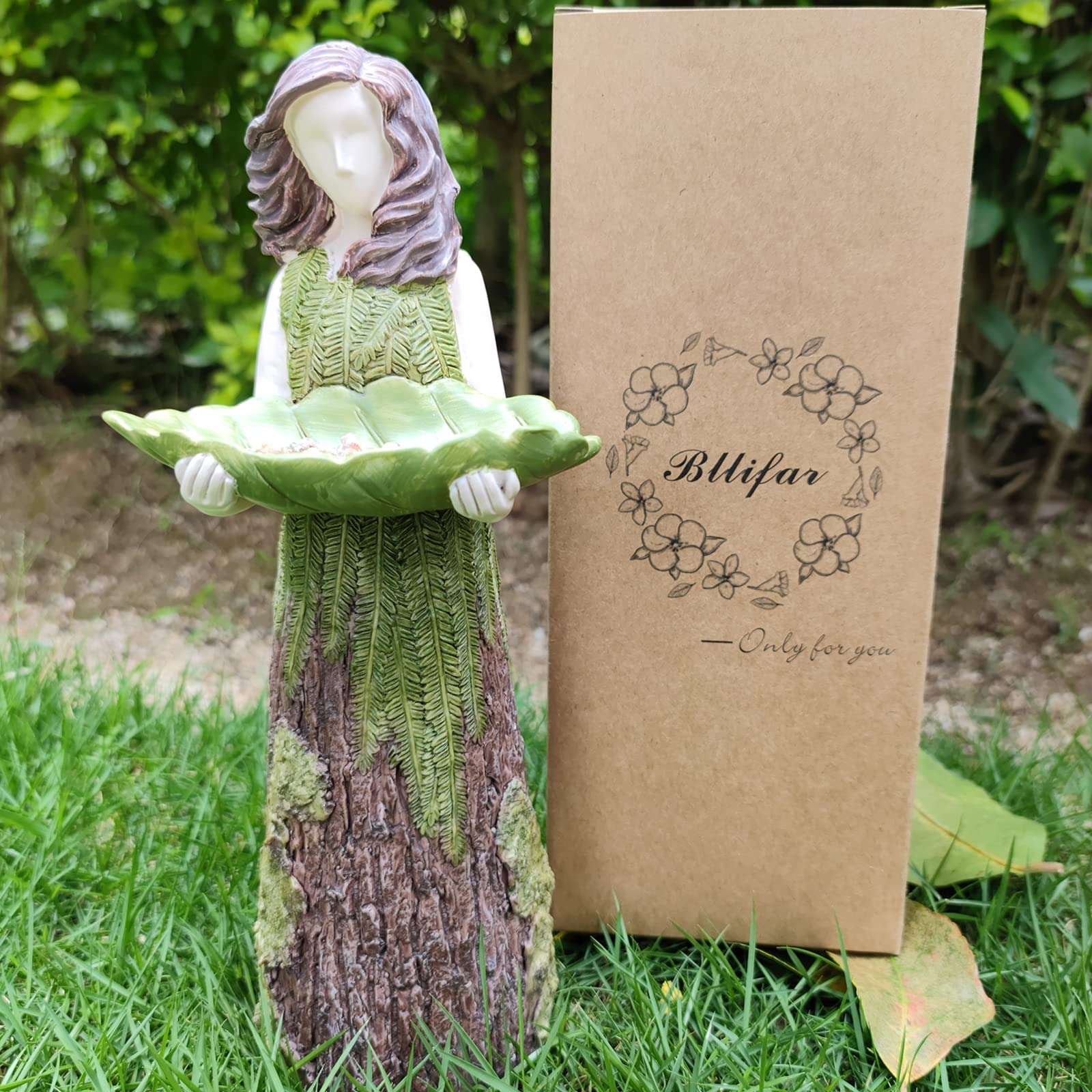(Purchase 2 free birds 1) Forest Girl Bird Feeder - Bird Feeder Fairy Statue - Image 4