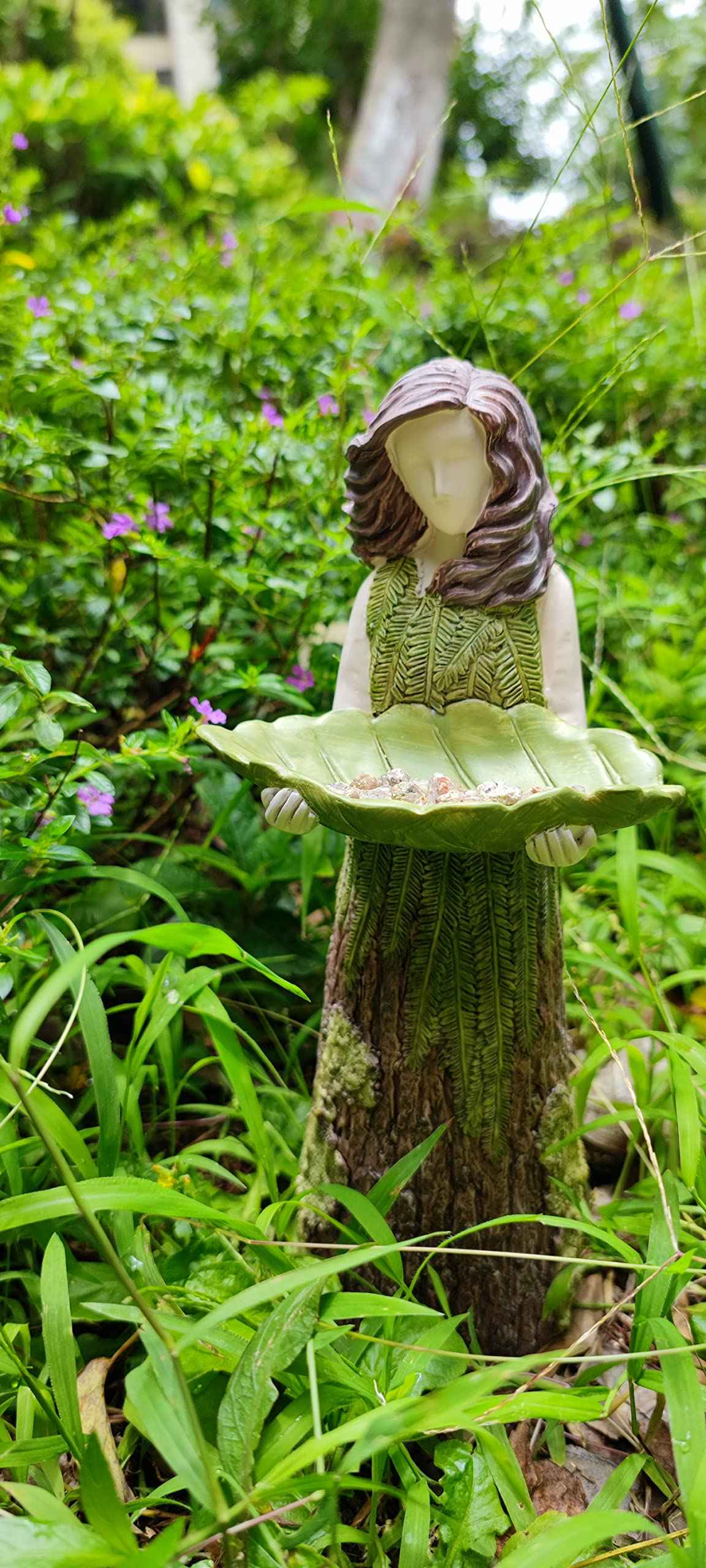 (Purchase 2 free birds 1) Forest Girl Bird Feeder - Bird Feeder Fairy Statue - Image 5