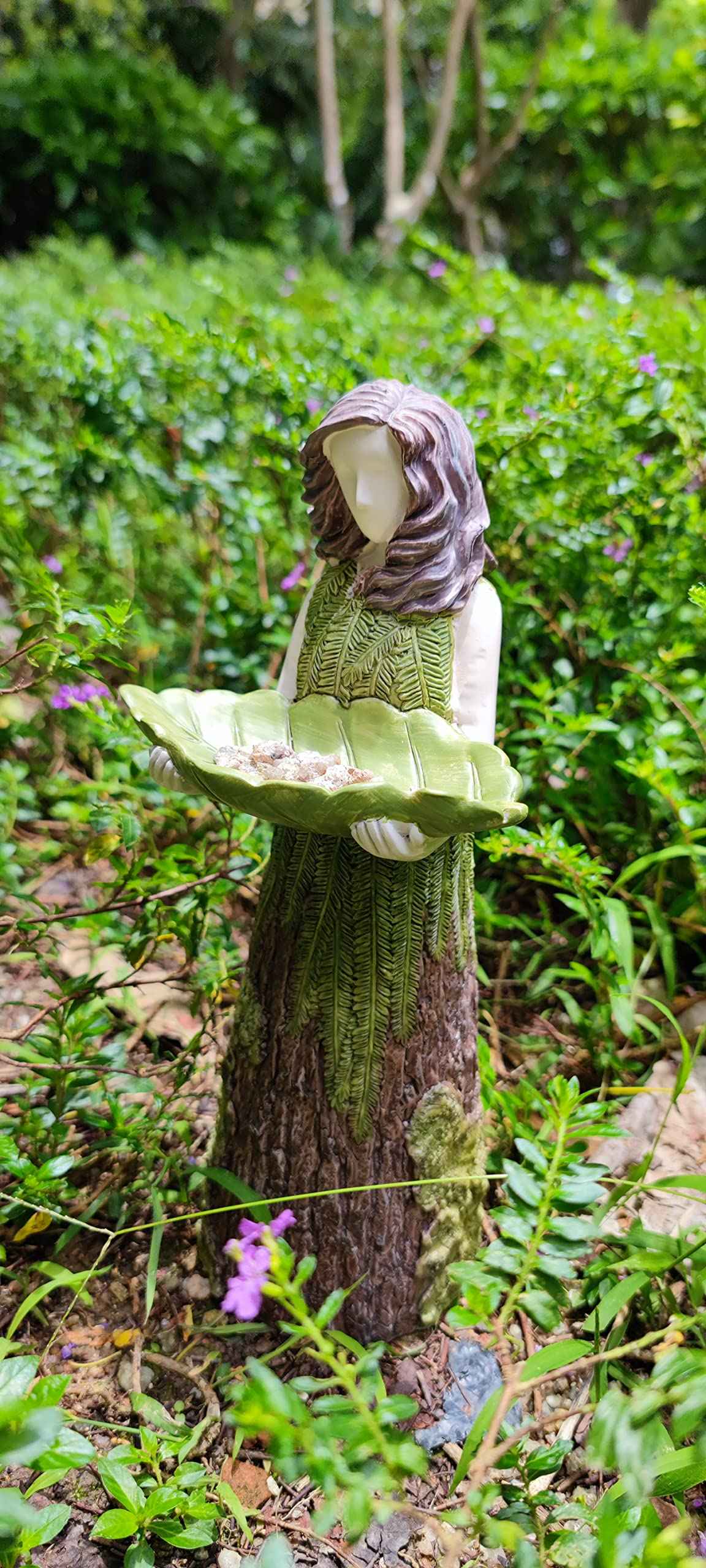 (Purchase 2 free birds 1) Forest Girl Bird Feeder - Bird Feeder Fairy Statue - Image 6