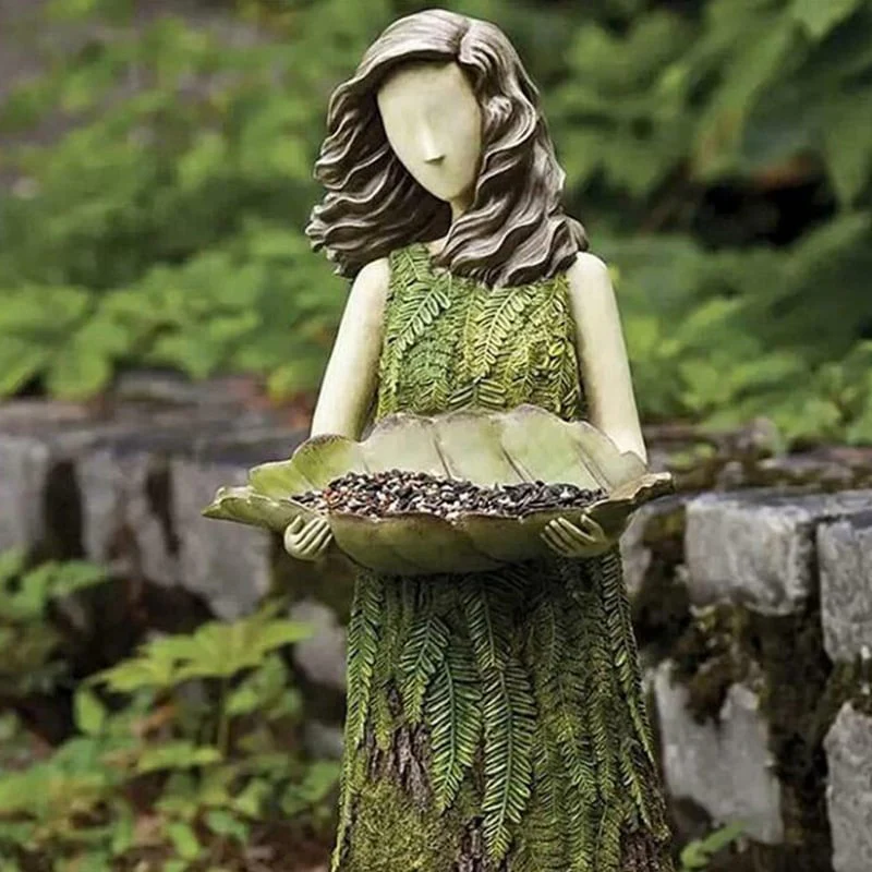 (Purchase 2 free birds 1) Forest Girl Bird Feeder - Bird Feeder Fairy Statue - Image 8