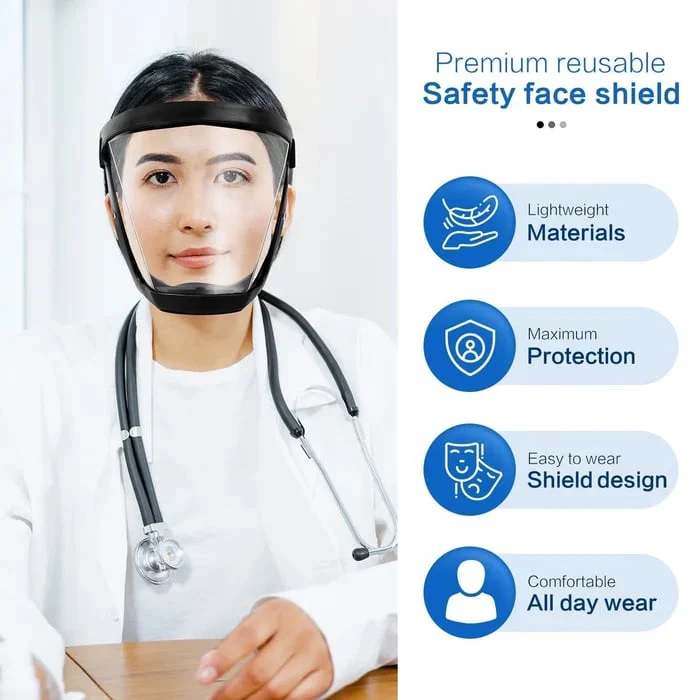 Full Face Protection Large Transparent Face Shield - Image 9