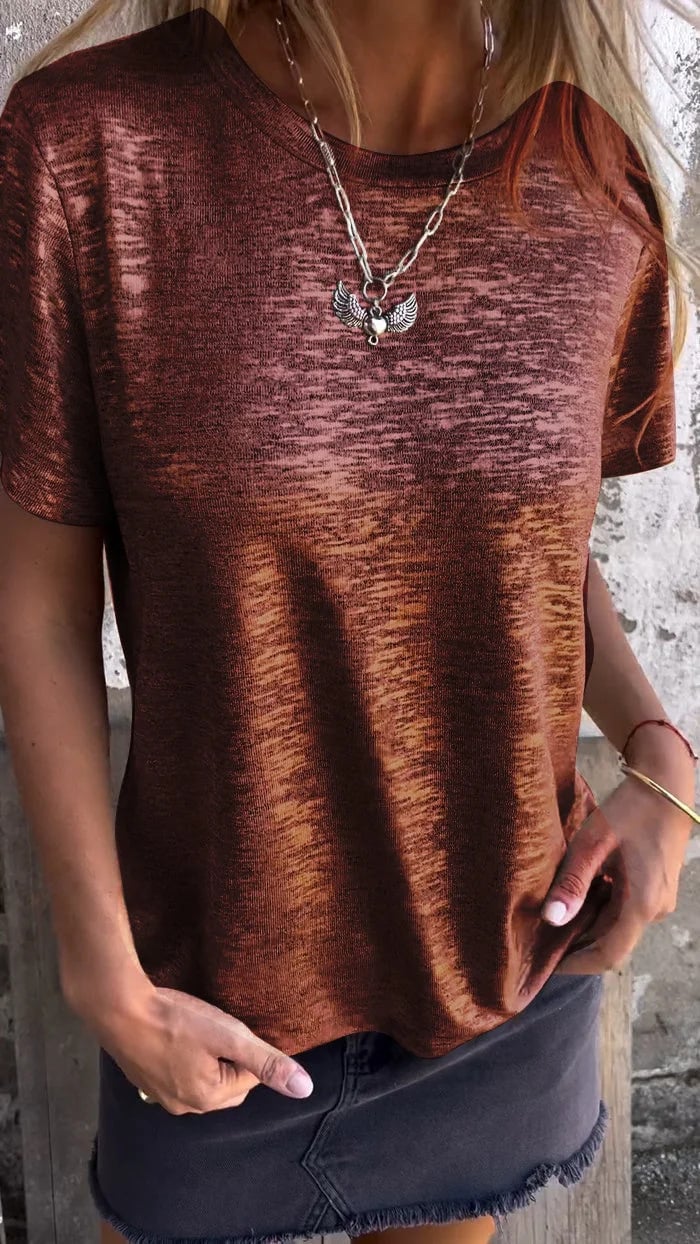 Gold Foil Short-sleeved T-shirt (Buy 2 Free Shipping) - Image 4