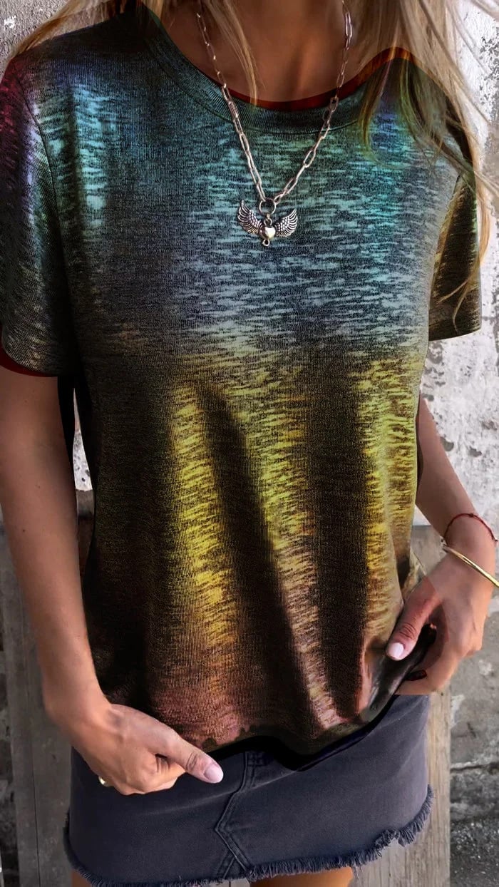 Gold Foil Short-sleeved T-shirt (Buy 2 Free Shipping) - Image 6