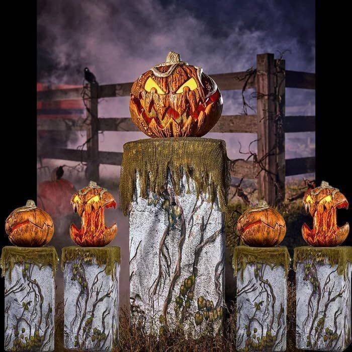Halloween Scary Pumpkin With Lights - Image 4