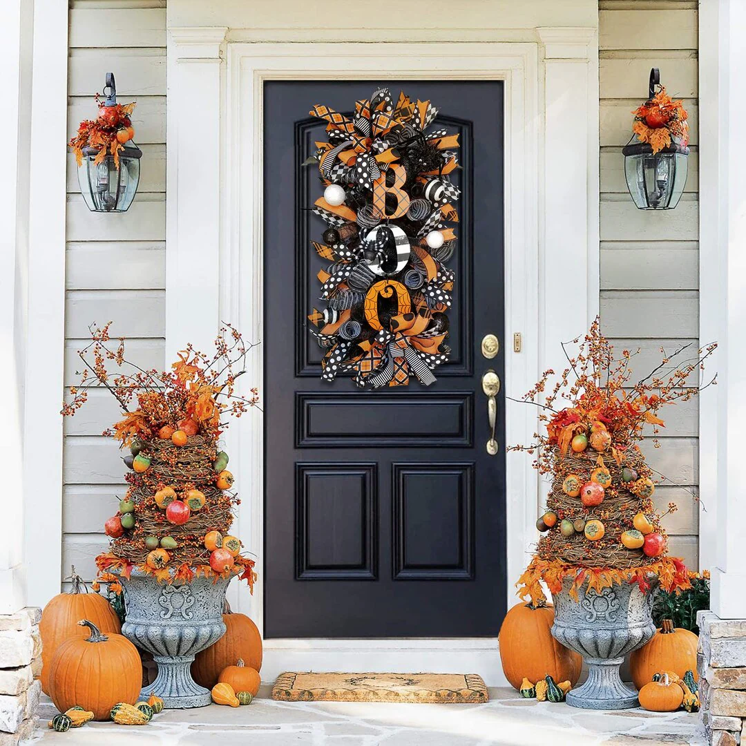 Halloween Swag Wreath Fall Wreath-HOT SALE - Image 6